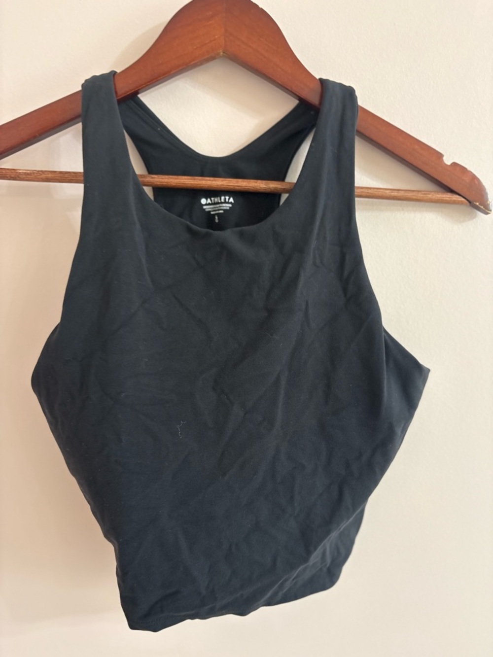Athleta Black High-Neck Racerback Tank